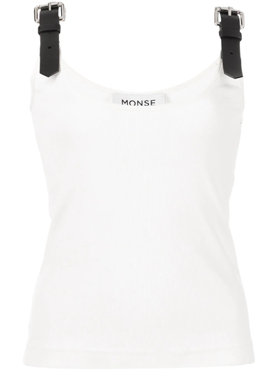 Shop Monse Buckle-fastened Vest Top In White