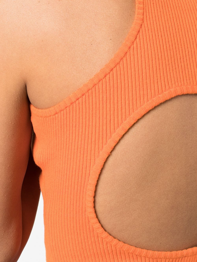Monse Ribbed-knit Vest Top In Orange