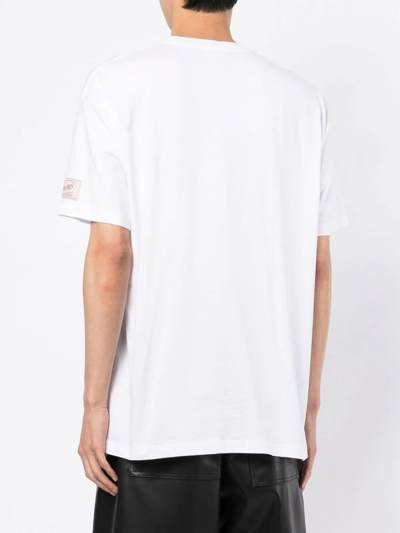 Shop Raf Simons Graphic-print Cotton T-shirt In Weiss