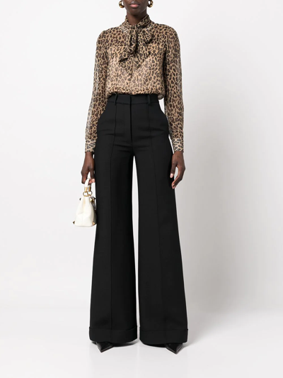 Shop Adam Lippes High-waisted Trousers In Black