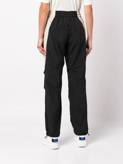 Shop Anine Bing Emerson Contrasting-panel Trousers In Black