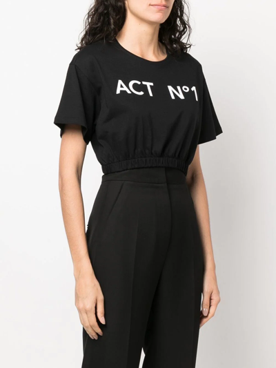 Shop Act N°1 Logo-print Detail T-shirt In Black