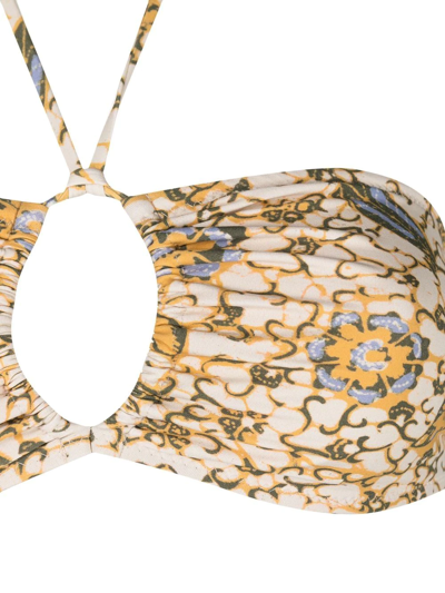 Ulla Johnson Formentara Citrus-print Bikini Top In Nude