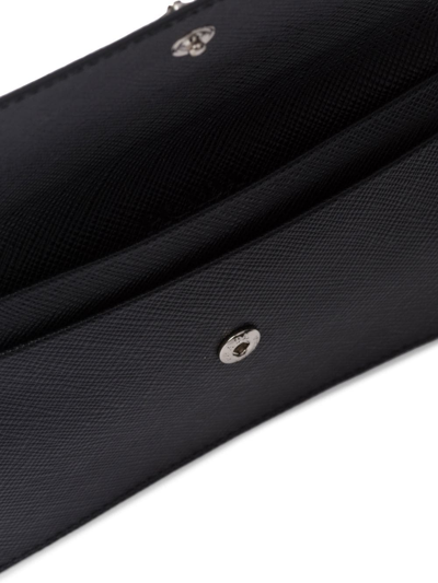 Prada Triangle-logo Document Holder In Black