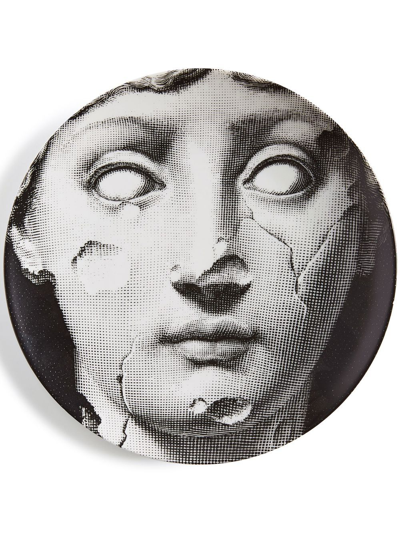 Shop Fornasetti Tema E Variazioni N.125 Wall Plate In Weiss