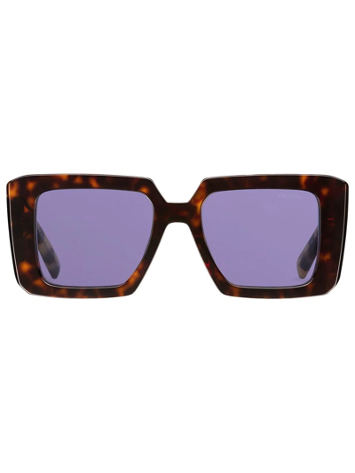 Shop Prada Symbole Oversize-frame Sunglasses In Purple