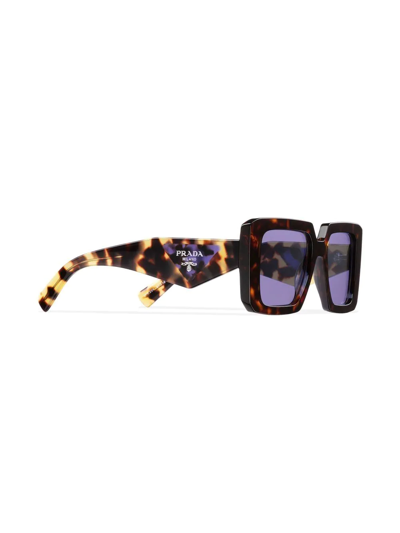Shop Prada Symbole Oversize-frame Sunglasses In Purple