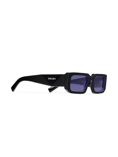 Prada Symbole Rectangle-frame Sunglasses In Purple