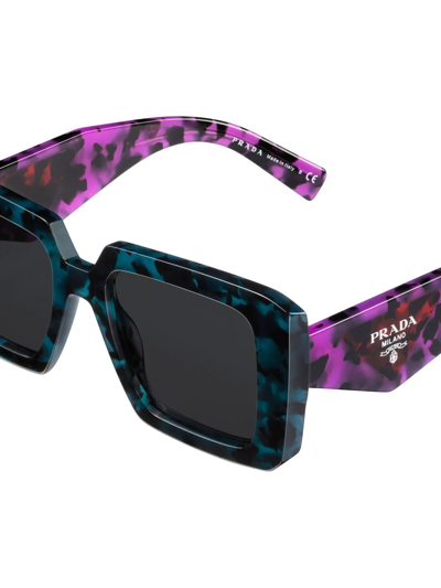 Shop Prada Symbole Oversize-frame Sunglasses In Grey