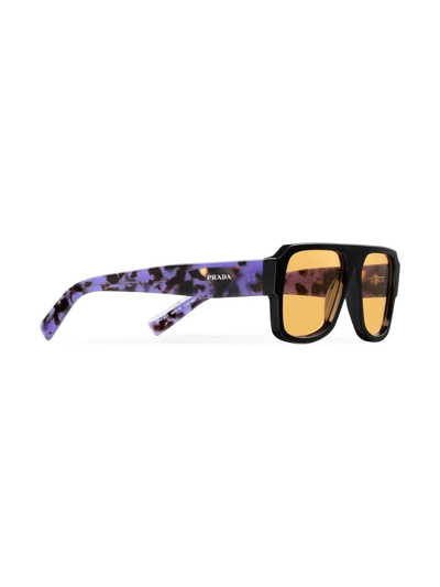 Shop Prada Pilot-frame Sunglasses In Brown