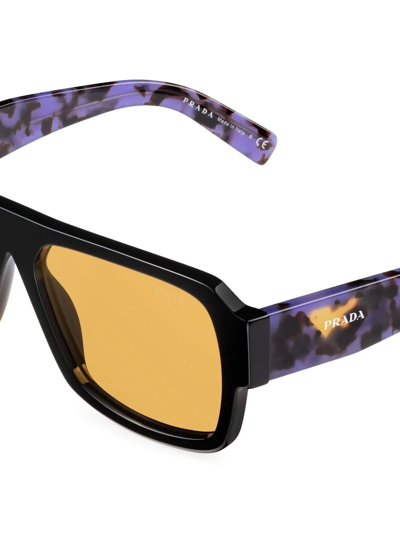 Shop Prada Pilot-frame Sunglasses In Brown