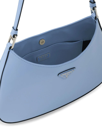 Shop Prada Cleo Leather Shoulder Bag In Blue