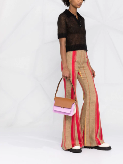 Marni Colour-block Trunk Crossbody Bag In Pink
