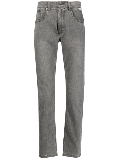 Shop Five Cm Low-rise Straight-leg Jeans In Grau