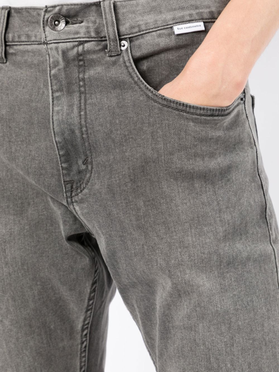 Shop Five Cm Low-rise Straight-leg Jeans In Grau