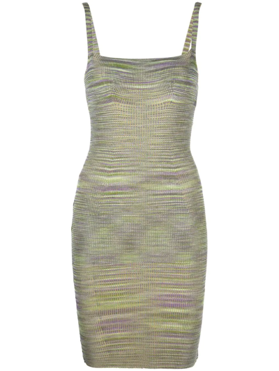 Shop Isa Boulder Sleeveless Jersey-knit Cut-out Dress In Green