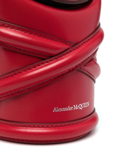 Alexander Mcqueen Micro The Curve Cross Body Bag In Red