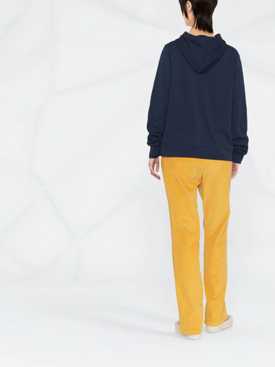 Apc Cotton Hoodie Manuela Marine In Blau