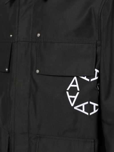 Shop Alyx Logo-print Shirt Jacket In Schwarz
