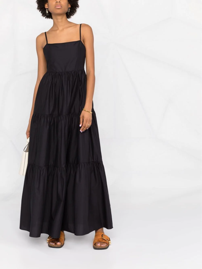 Shop Matteau The Tiered Low-back Sun-dress In Black