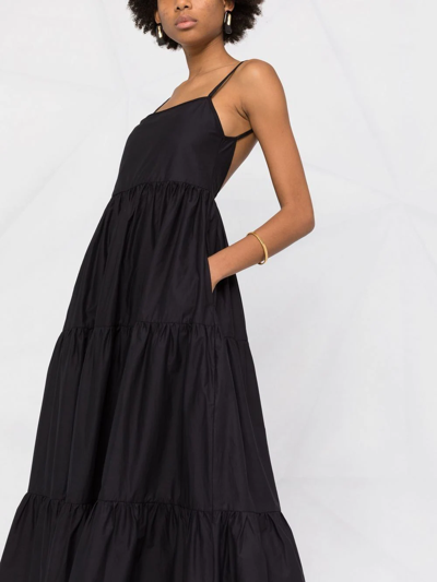 Shop Matteau The Tiered Low-back Sun-dress In Black