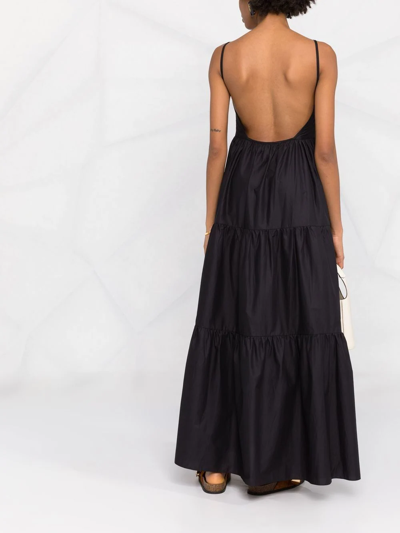 Shop Matteau The Tiered Low-back Sun-dress In Black