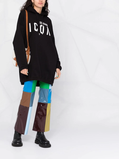 Dsquared2 Logo-print Hoodie In Schwarz
