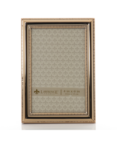 Shop Lawrence Frames Classic Double Beaded Picture Frame, 4" X 6" In Gold-tone