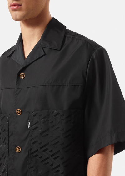 Shop Versace Medusa La Greca Overshirt, Male, Black, 54