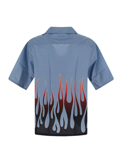 Shop Kenzo Flame Short Sleeves In Blue