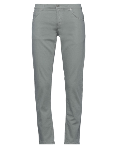 Shop Dondup Man Denim Pants Grey Size 30 Cotton, Elastane