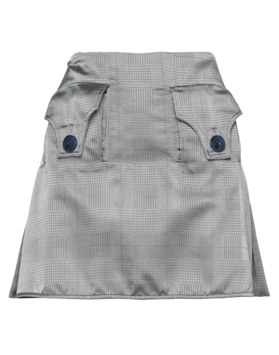 Shop Ellery Woman Mini Skirt Grey Size 6 Viscose, Acetate
