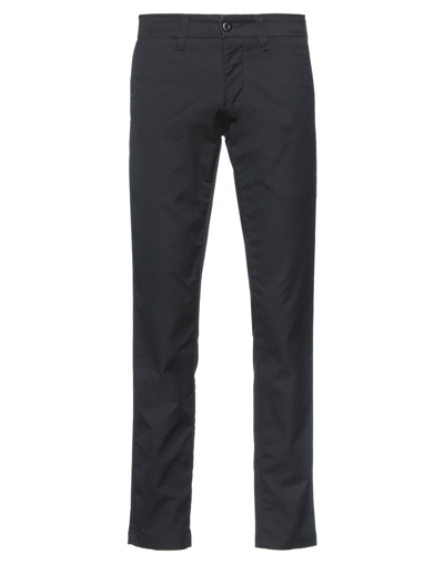 Shop Carhartt Man Pants Black Size 29w-30l Cotton, Elastomultiester, Polyester