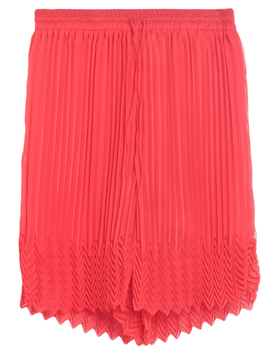 Shop Marco De Vincenzo Woman Shorts & Bermuda Shorts Red Size 12 Polyester