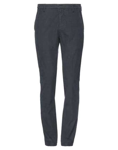 Shop Dondup Man Pants Steel Grey Size 38 Cotton, Elastane