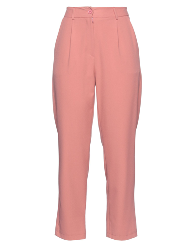 Shop Kontatto Woman Pants Pastel Pink Size Xs Polyester, Elastane