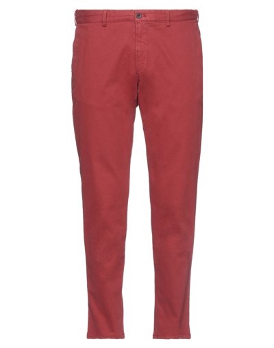 Shop Hiltl Man Pants Brick Red Size 40r Cotton, Elastane