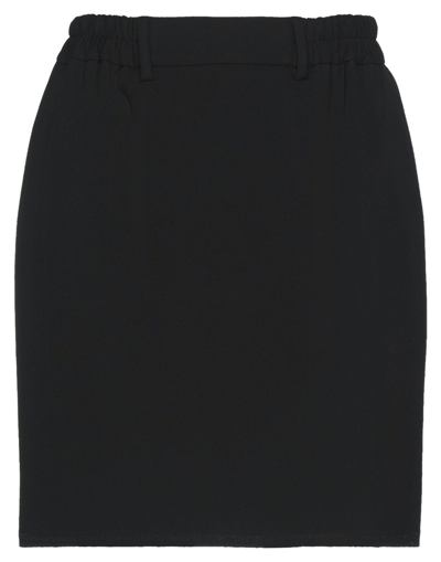 Shop Frankie Morello Woman Mini Skirt Black Size 10 Polyester, Viscose, Cotton, Elastane, Acetate