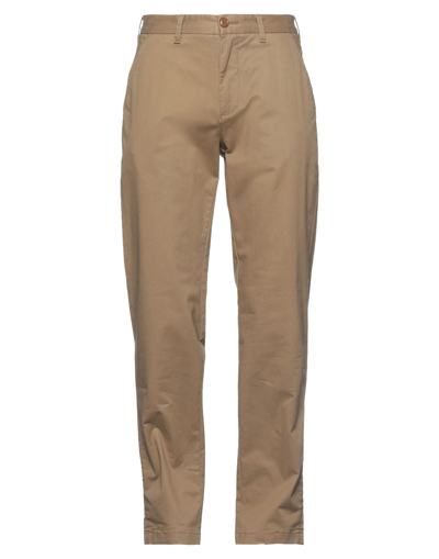 Shop Barbour Man Pants Camel Size 42w-32l Cotton, Elastane In Beige