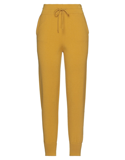 Shop Kontatto Woman Pants Ocher Size Onesize Viscose, Acrylic, Elastane In Yellow