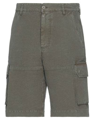 Shop Historic Man Shorts & Bermuda Shorts Military Green Size Xs Cotton
