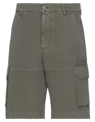 Shop Historic Man Shorts & Bermuda Shorts Military Green Size S Cotton