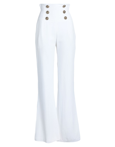 Shop Balmain Pants In White