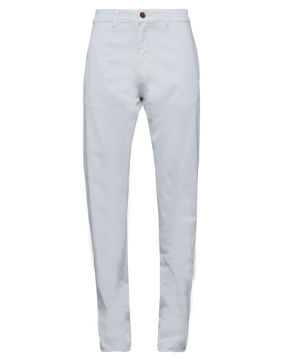 Shop Barbour Man Pants Light Grey Size 30 Cotton, Elastane