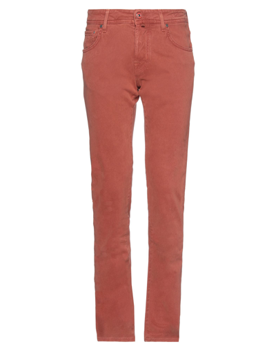 Shop Jacob Cohёn Pants In Rust