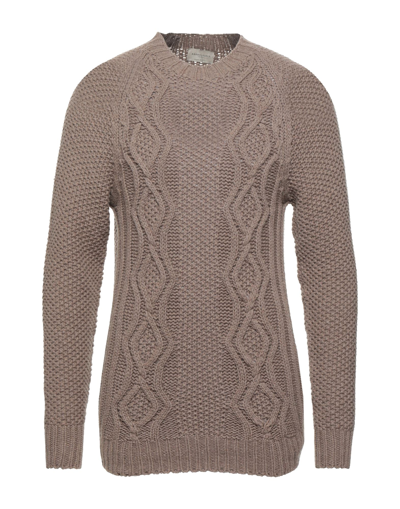 Shop Brooksfield Man Sweater Khaki Size 44 Wool, Polyamide In Beige