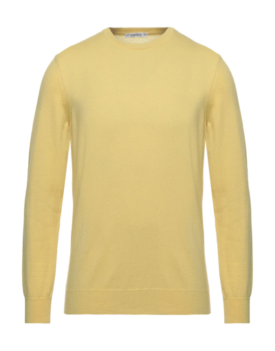Shop Kangra Cashmere Kangra Man Sweater Yellow Size 44 Merino Wool