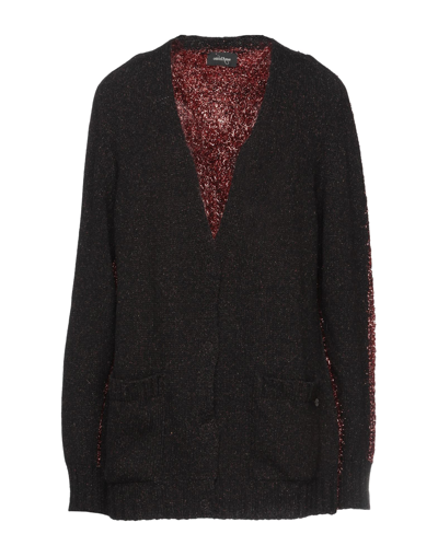 Shop Ottod'ame Woman Cardigan Dark Brown Size 6 Polyamide, Wool, Polyester, Silk