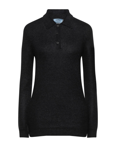 Shop Prada Woman Sweater Black Size 6 Mohair Wool, Polyamide, Wool