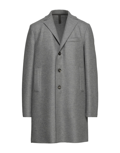 Shop Harris Wharf London Man Coat Grey Size 42 Virgin Wool